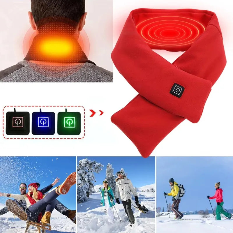 Portable heating scarf