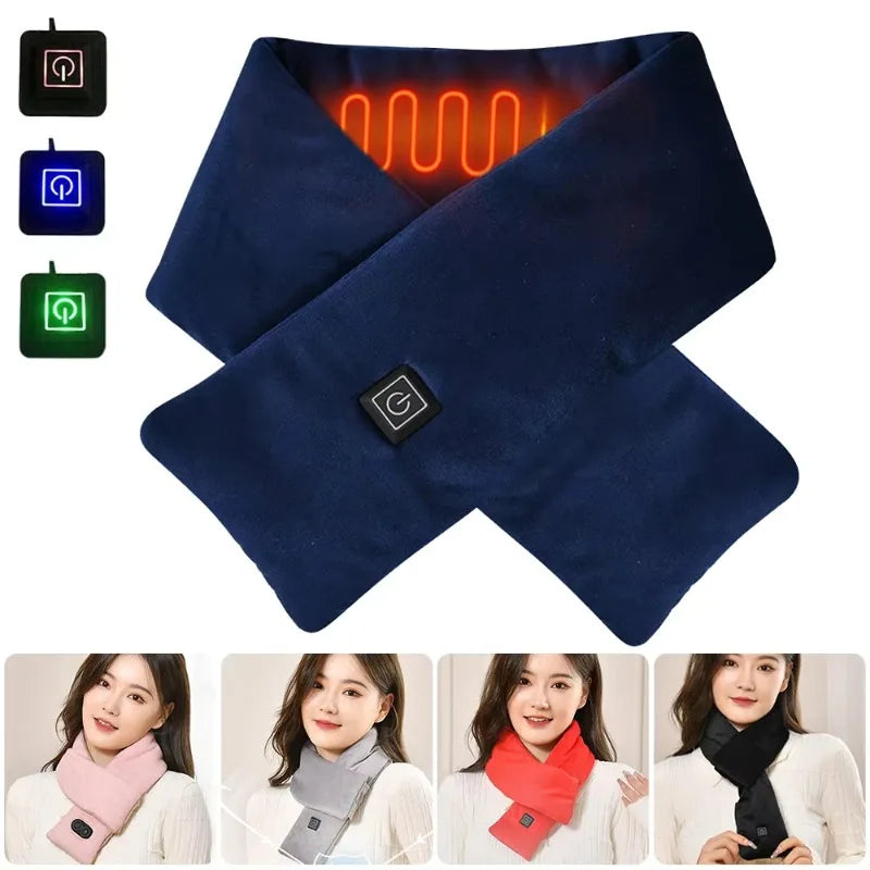 Portable heating scarf